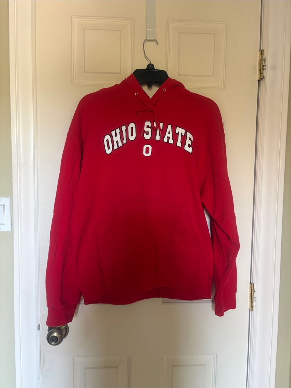 Fruit of the Loom Red Ohio State Crewneck Hoodie